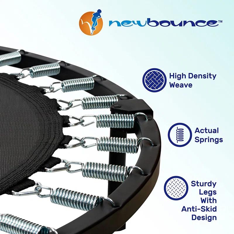 New Bounce New Bounce Mini Trampoline - Foldable Trampoline for Children and Adults - Holds Up to 220 Lbs