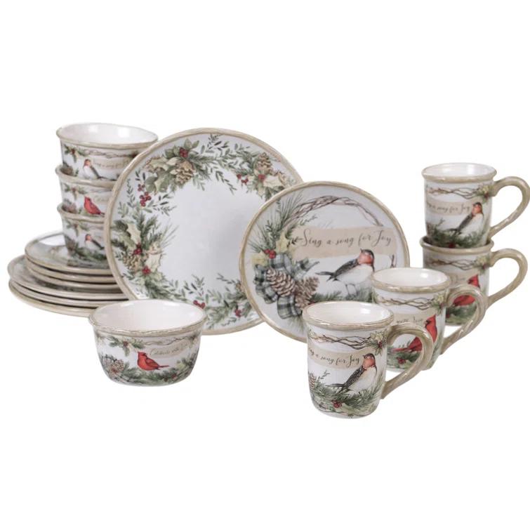 Certified International Certified International Holly And Ivy 16Pc Dinnerware Set