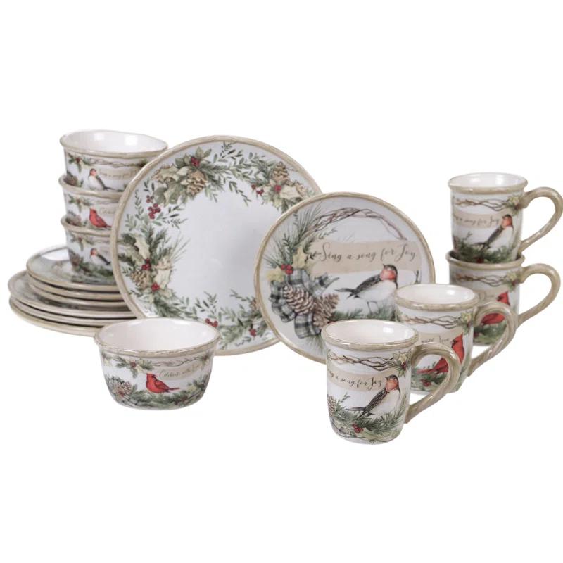 Certified International Certified International Holly And Ivy 16Pc Dinnerware Set