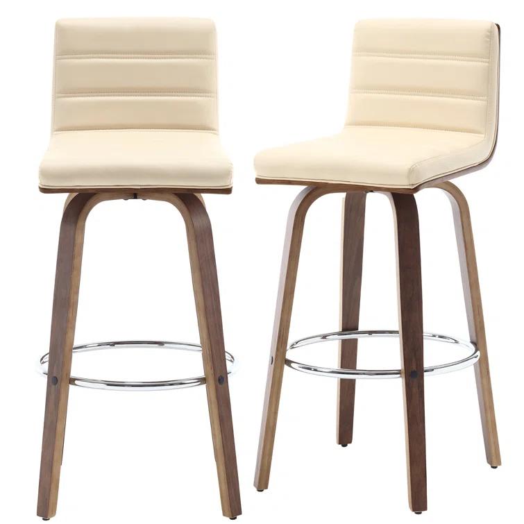 Corrigan Studio® Upholstered Swivel Stool (Set of 2)