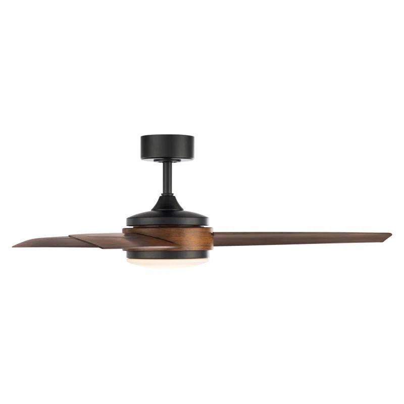 54" Mod 3 - Blade Outdoor/Indoor Smart Ceiling Fan with Remote Control and Dimmable LED Light Kit Included, Works With Google Assistant, Amazon Alexa, iOS And Android APP
