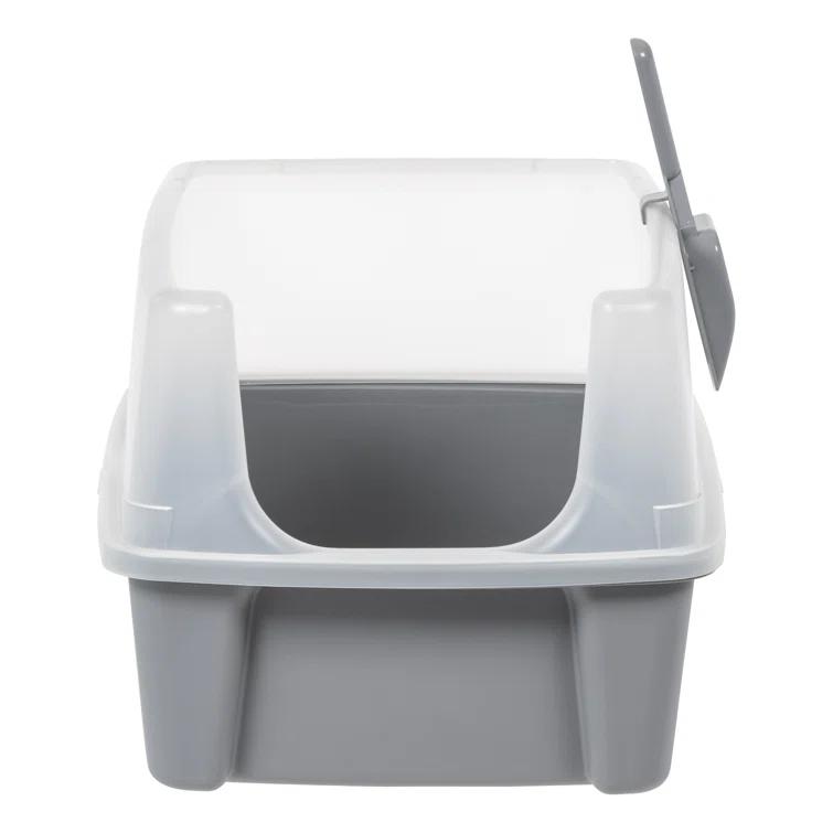 IRIS USA, Inc. Plastic Enclosed Litter Box with Scoop
