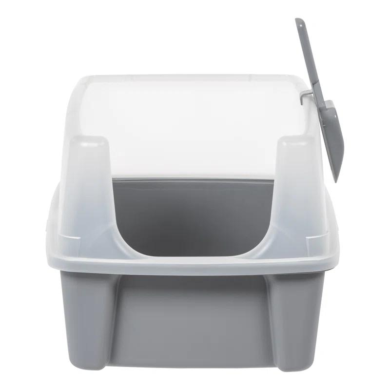 IRIS USA, Inc. Plastic Enclosed Litter Box with Scoop