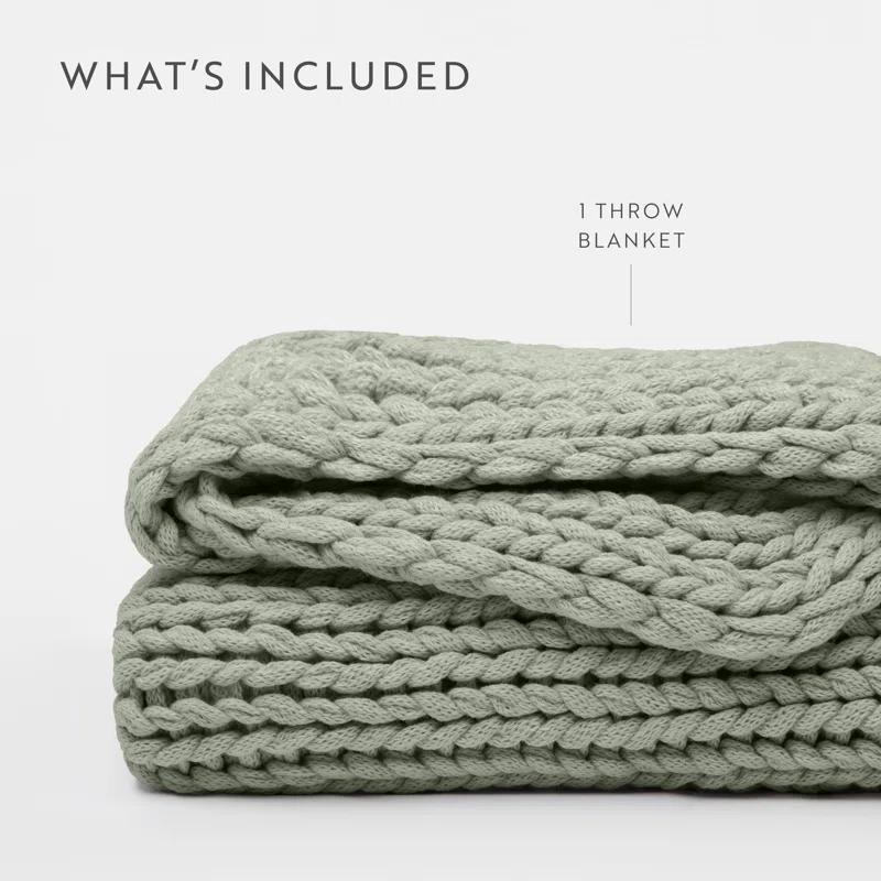 Becky Cameron Handmade Chunky Knit Throw Blanket