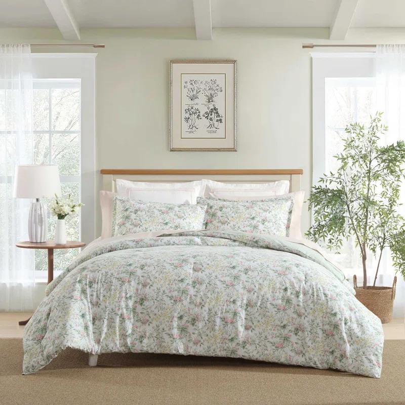 Laura Ashley Laura Ashley Bramble Floral Cotton Reversible Comforter Set