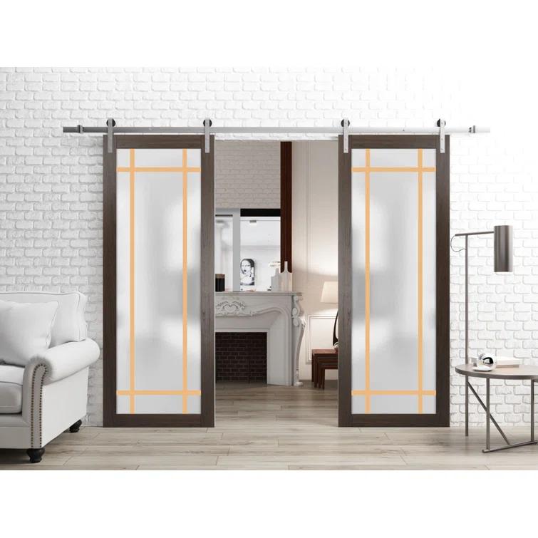 SARTODOORS 2113 Solid + Manufactured Wood Paneled French Doors