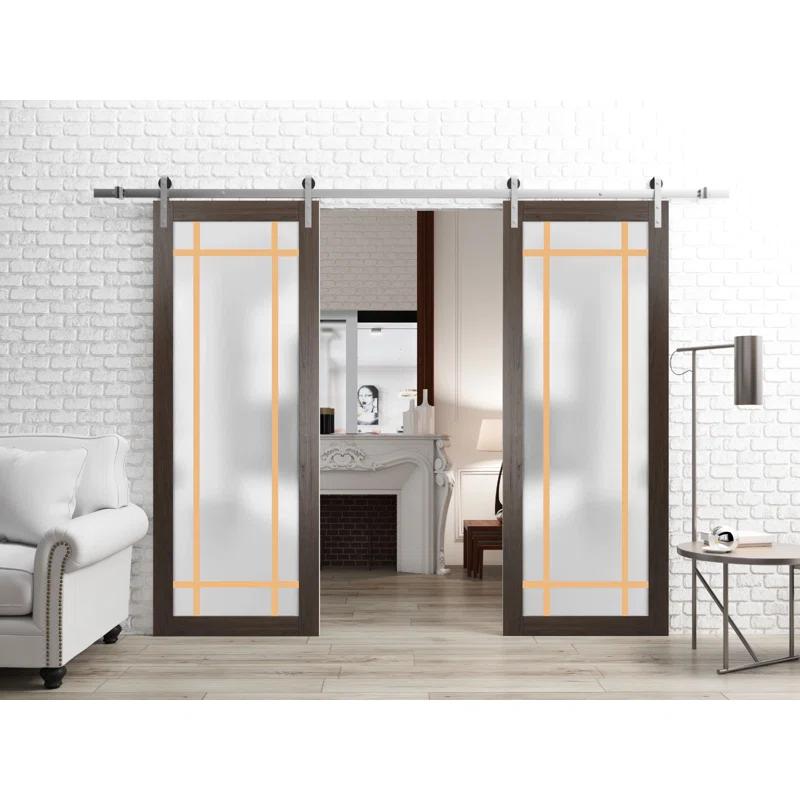 SARTODOORS 2113 Solid + Manufactured Wood Paneled French Doors