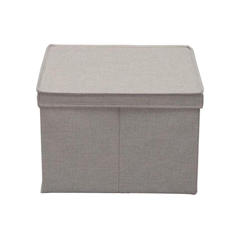 Household Essentials Household Essentials Wide Storage Box Fabric Bin (Set of 2)