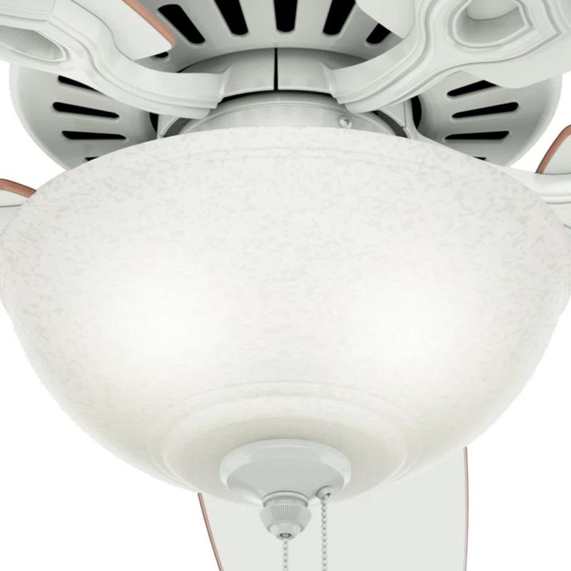 Hunter Fan 52" Builder Deluxe 5 - Blade Standard Ceiling Fan with Pull Chain and Light Kit Included
