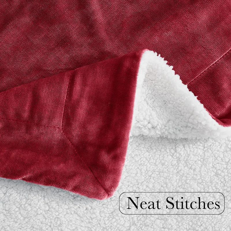 IMPERIAL HOMEWARE LONDON LIMITED Sherpa Fleece Fur Thick Reversible Blanket Throw