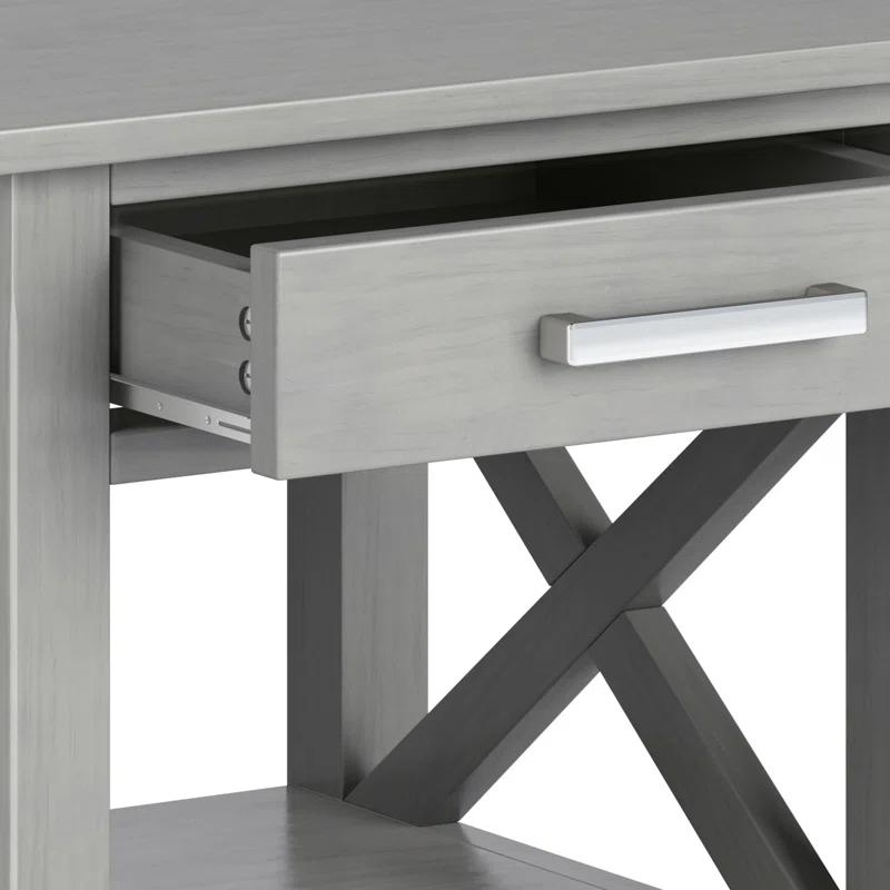 Simpli Home Kitchener 21"W Solid Mango Wood Square End Table with Storage Drawer