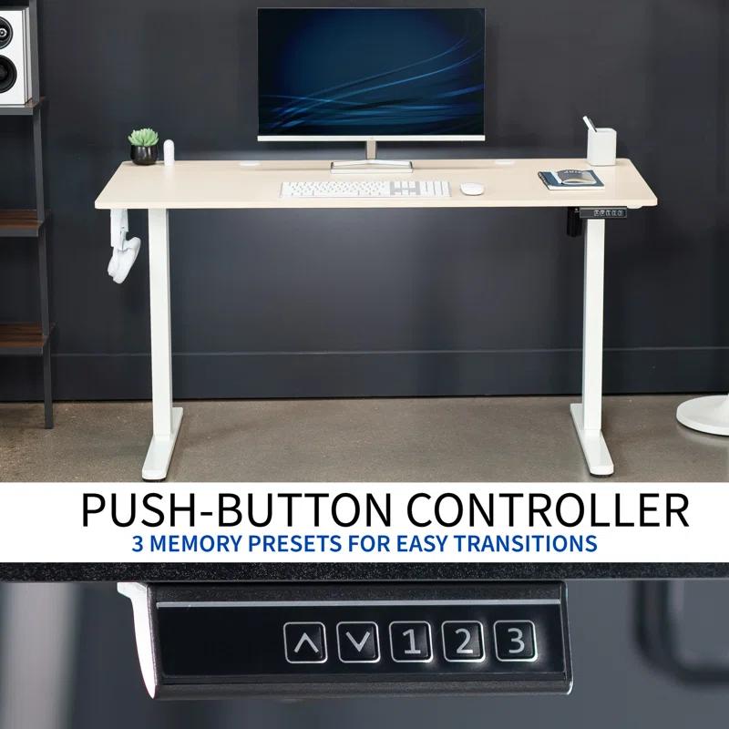 VIVO 55" x 24" Electric Sit Stand Desk, Height Adjustable Workstation (E155TB series)