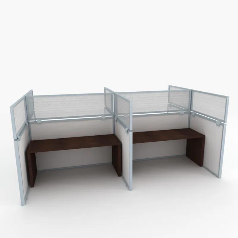 OBEX Acrylic Cubicle Mounted Privacy Panel with Small Brackets