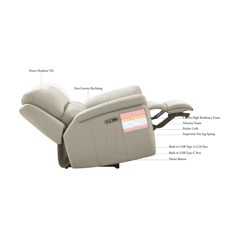 AllModern Ashby Leather Recliner