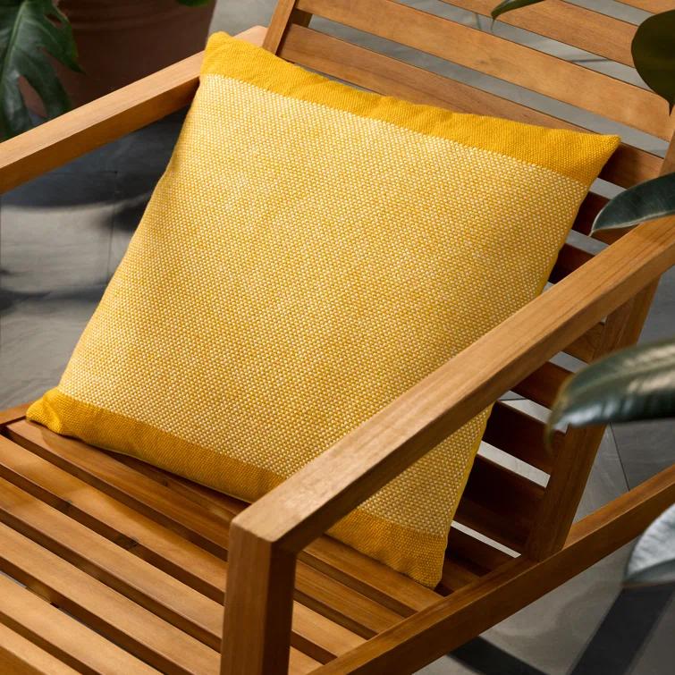 Town & Country Living TOWN & COUNTRY TERRA Alara Solid Border Indoor Outdoor Decorative Pillow