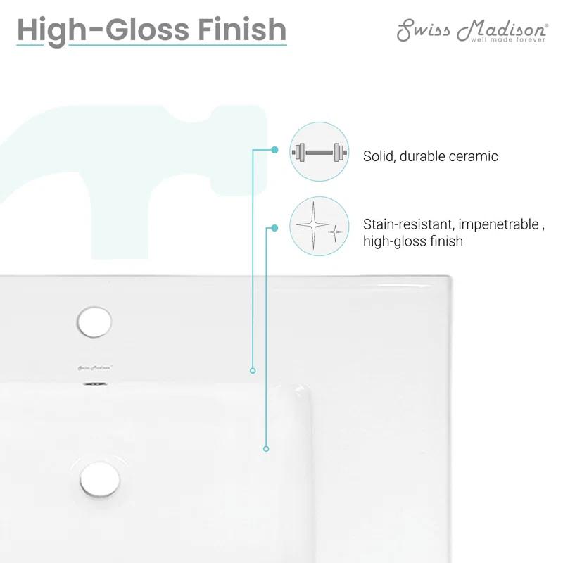 Swiss Madison Swiss Madison 30" Single Bathroom Vanity Top in White with Sink