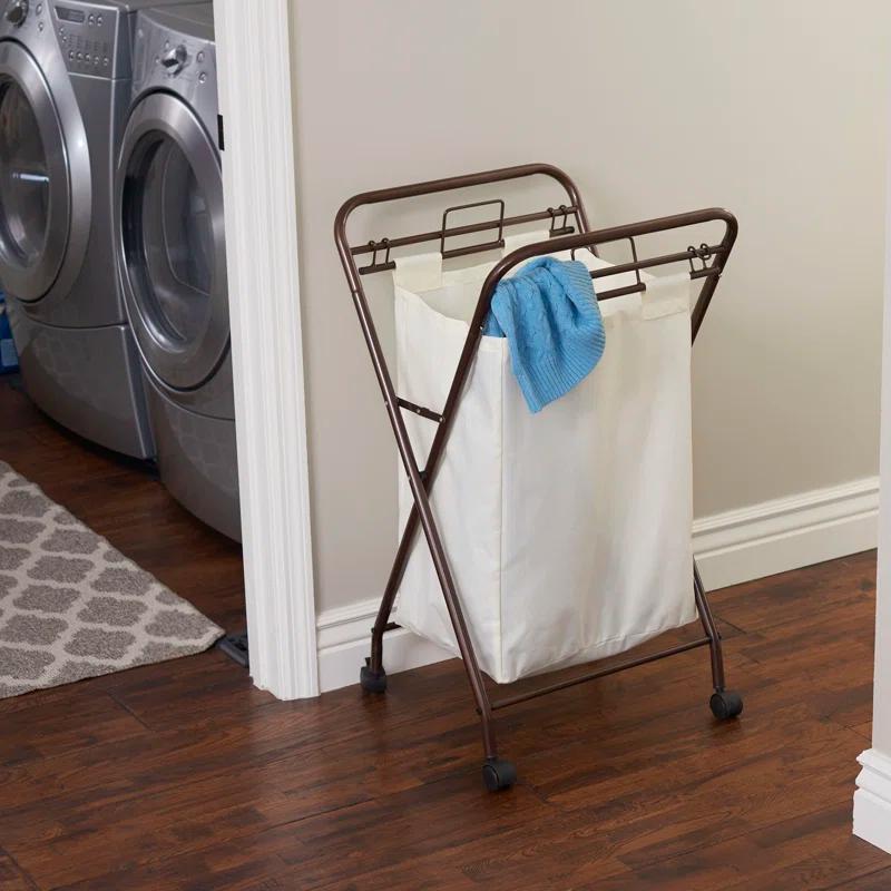 Household Essentials Rolling Laundry Hamper with Handles