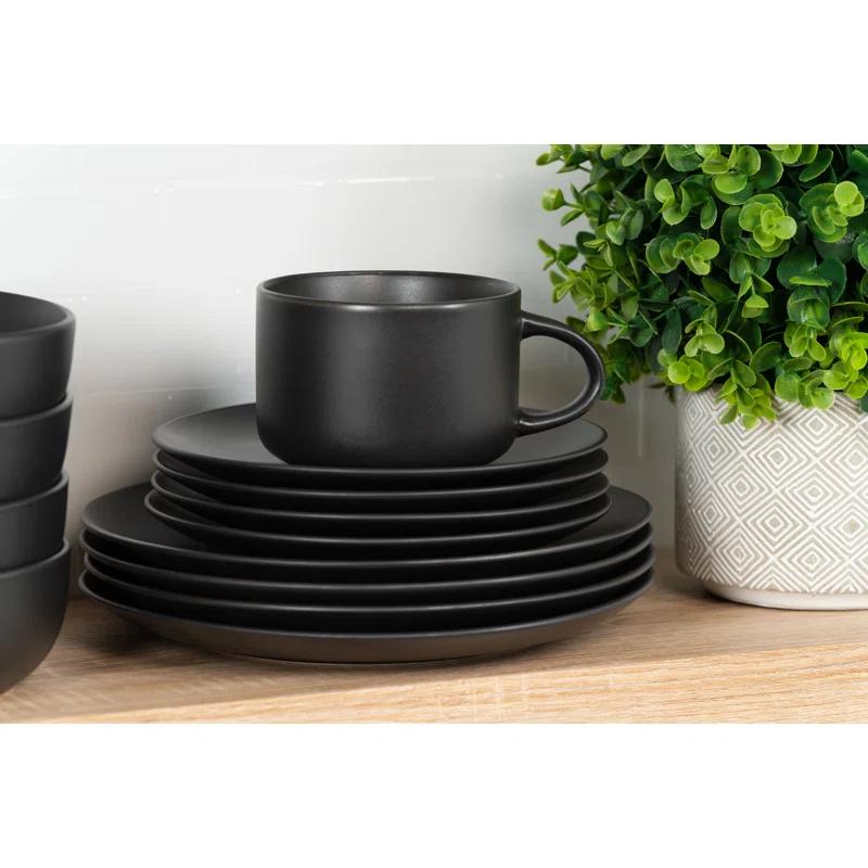 Ten Strawberry Street Wazee Matte 16 Piece Dinnerware Set, Service for 4