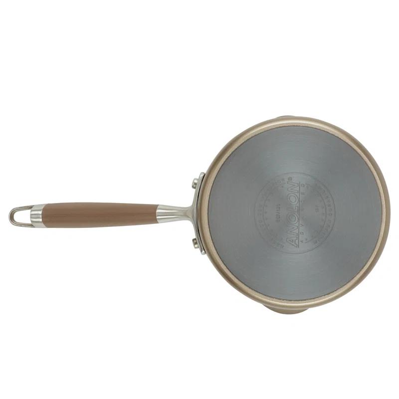 Anolon Anolon Advanced Home Hard Anodized Nonstick Saucepan With Straining Lid, 2 Quart