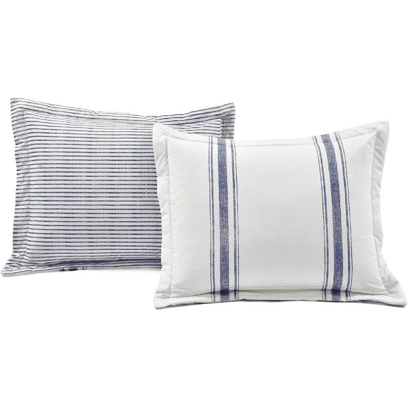 Farmhouse Standard Cotton Reversible Comforter Set