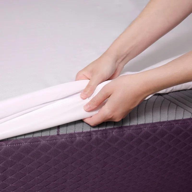 Purple Purple Waterproof Mattress Protector Standard