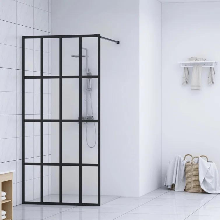 Wrought Studio™ Walk-in Shower Screen Tempered Glass Shower Door Bathroom Multi Sizes