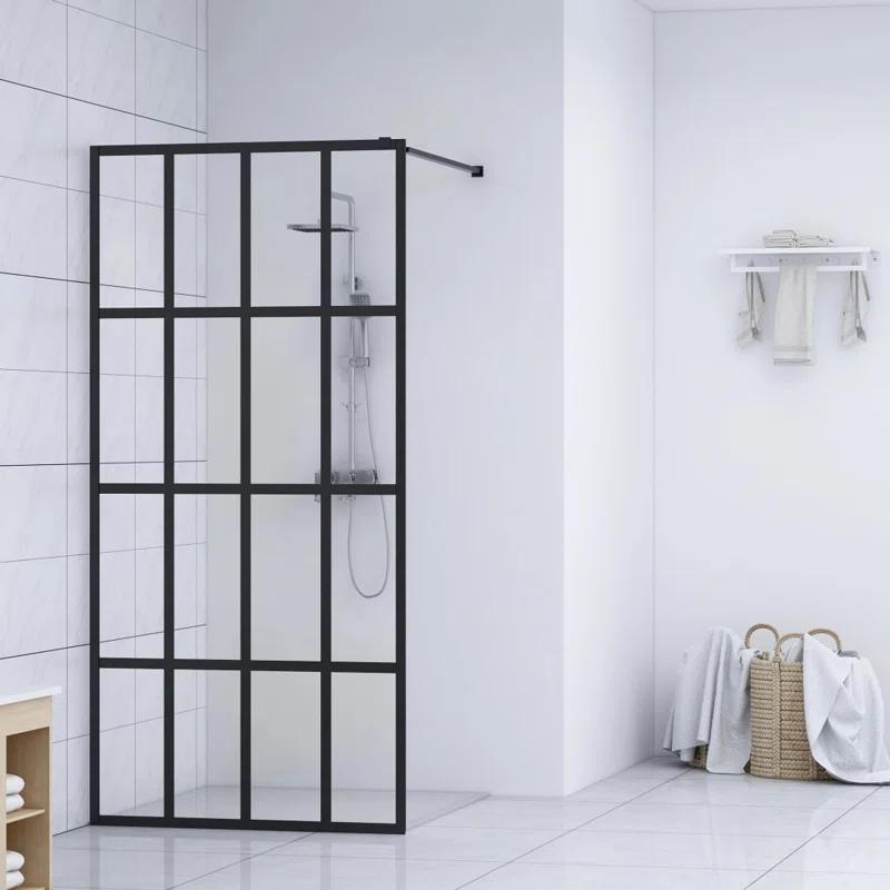 Wrought Studio™ Walk-in Shower Screen Tempered Glass Shower Door Bathroom Multi Sizes
