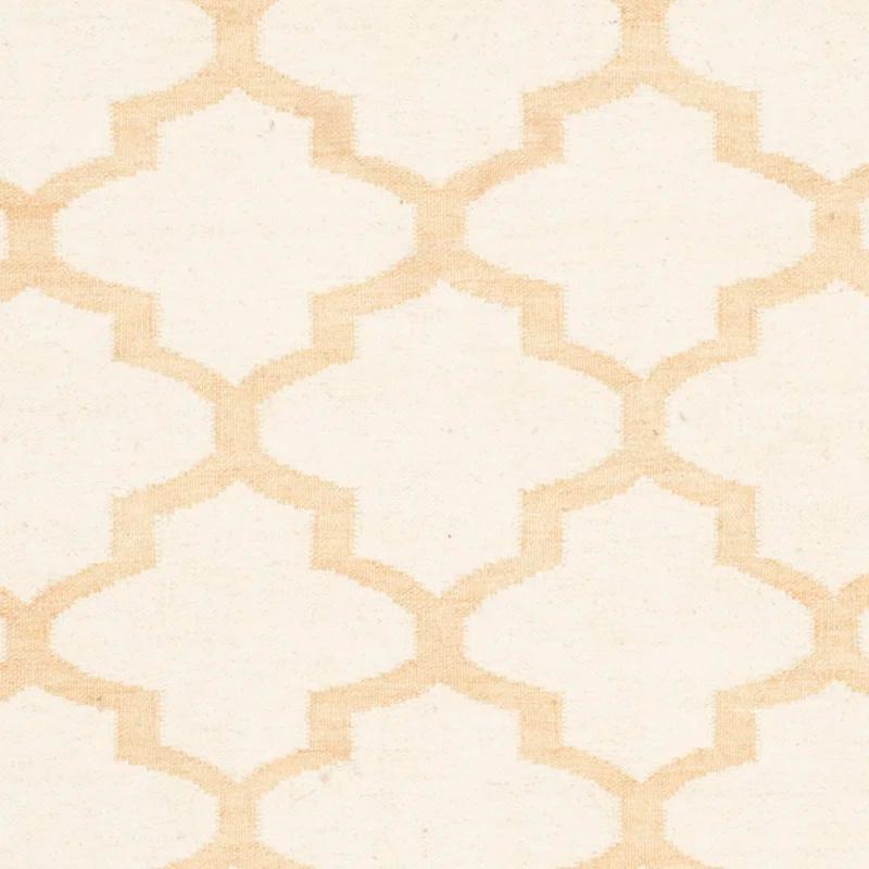 Winston Porter Milltown Hand Woven Flat Weave Wool Geometric Rug