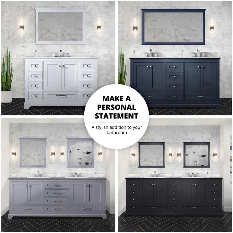 Lexora Dukes 84" Double Bathroom Vanity Base Only