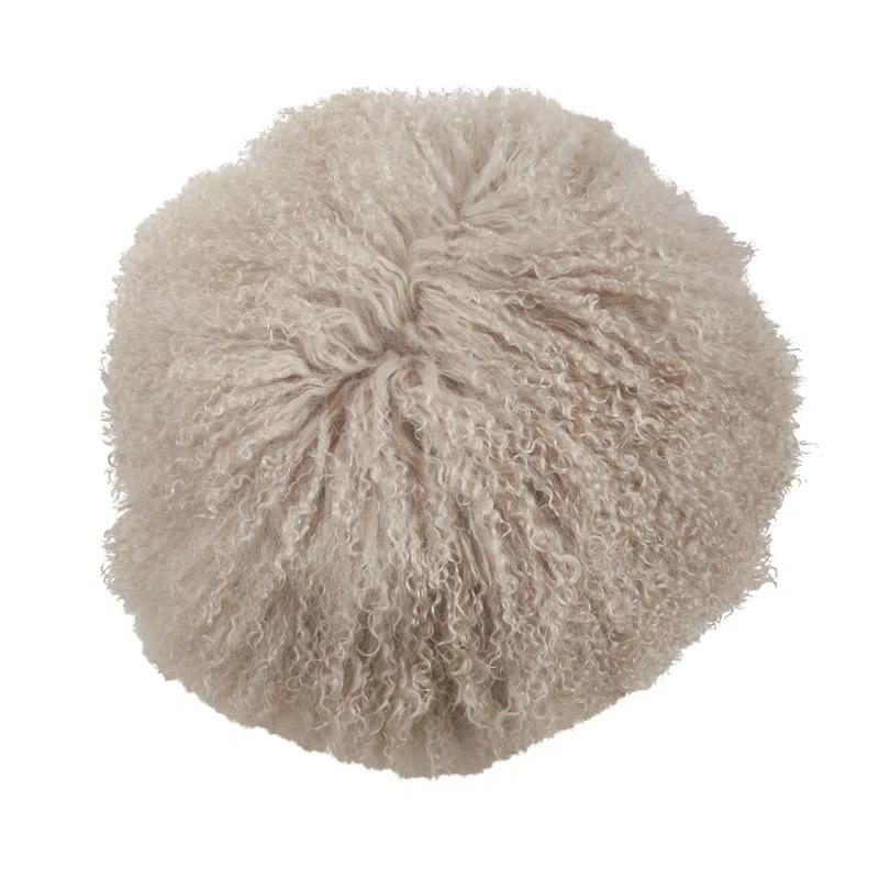 Mongolian Lamb Pillows Lumbar Throw Pillow