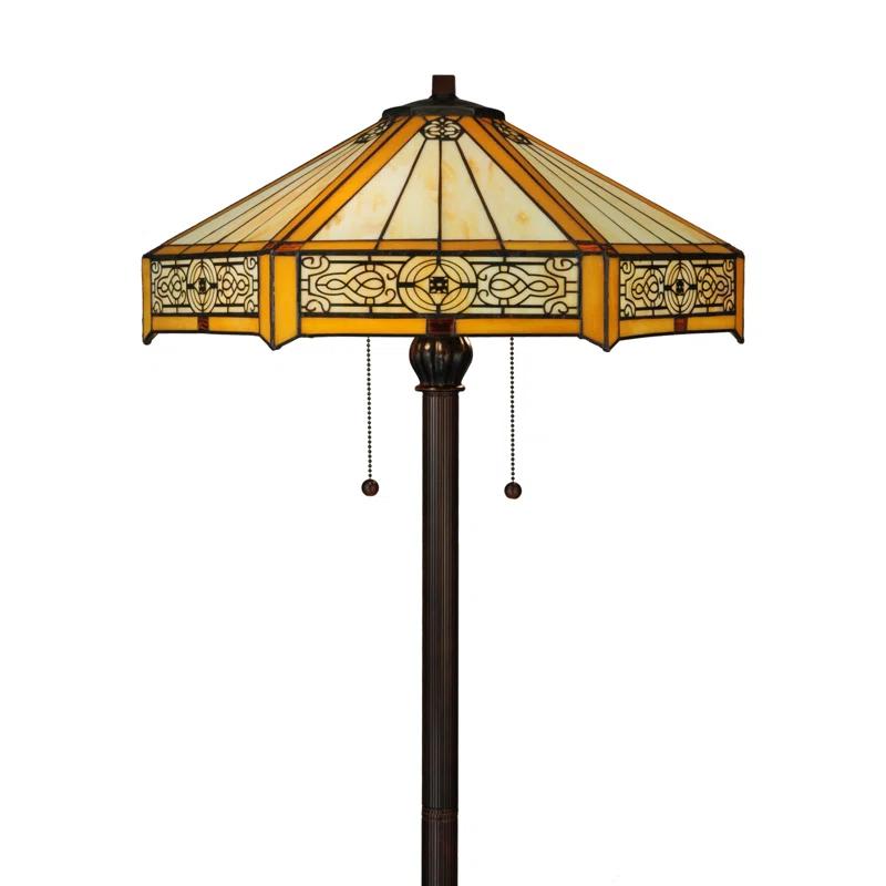 Meyda Lighting Meyda Tiffany & Stained Glass 62'' Mahogany Bronze Traditional Floor Lamp