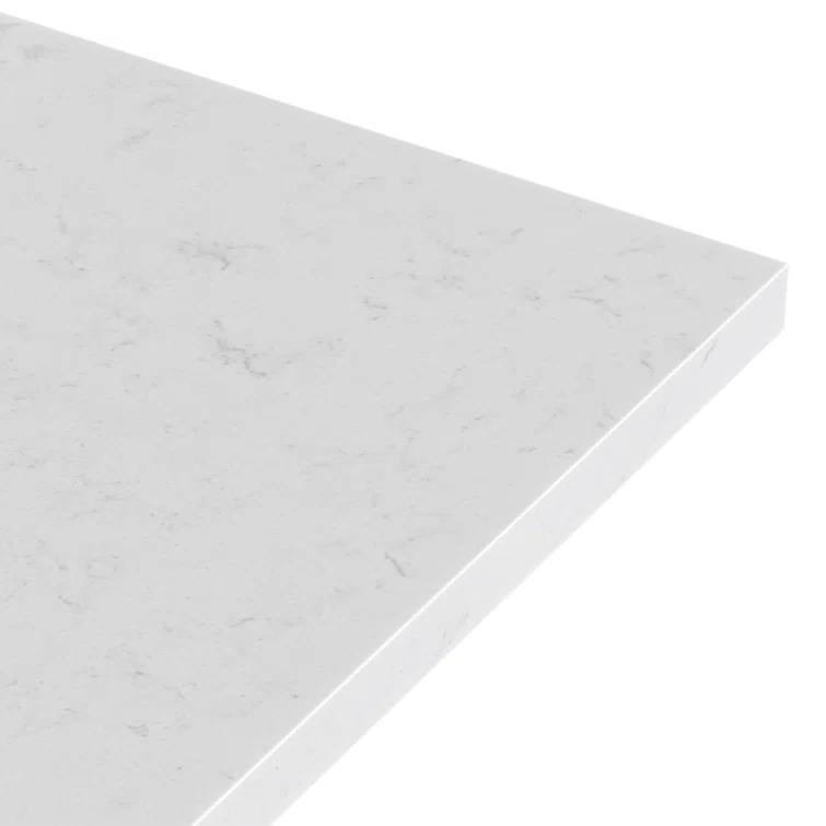 Wildon Home® Tidworth 42'' Solid Wood Single Bathroom Vanity with 1.5'' Carrara Quartz Top, Right Offset Rectangular Sink
