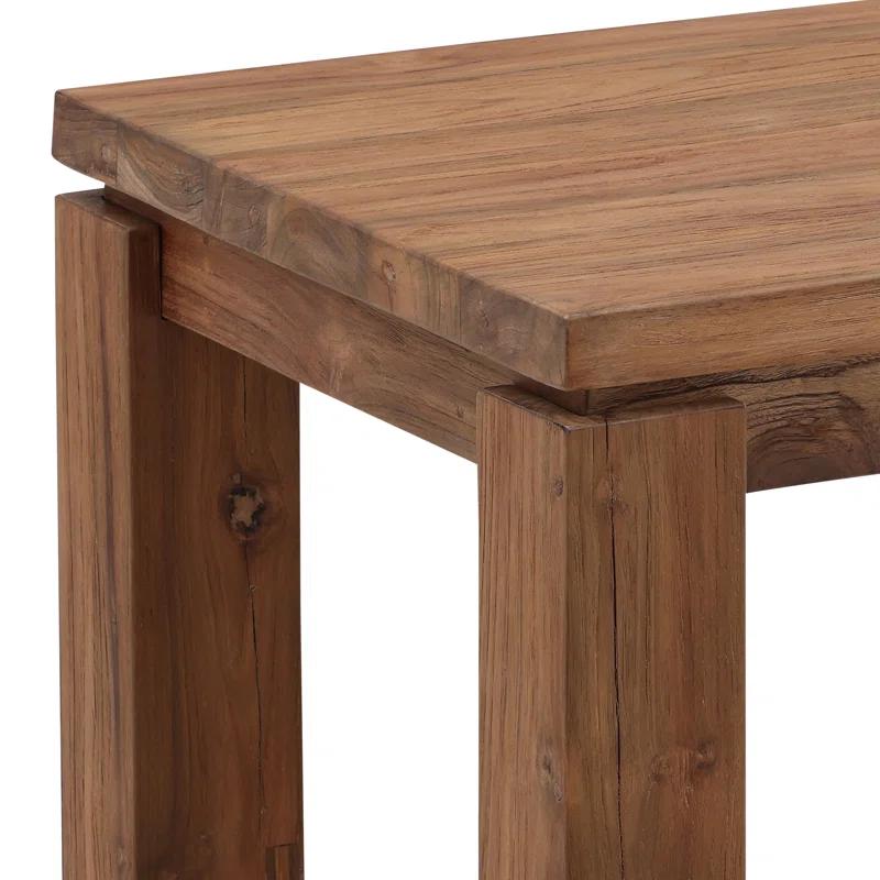 Dovetail Furniture Micah 24" Wide Reclaimed Teak Sidetable, Medium Brown