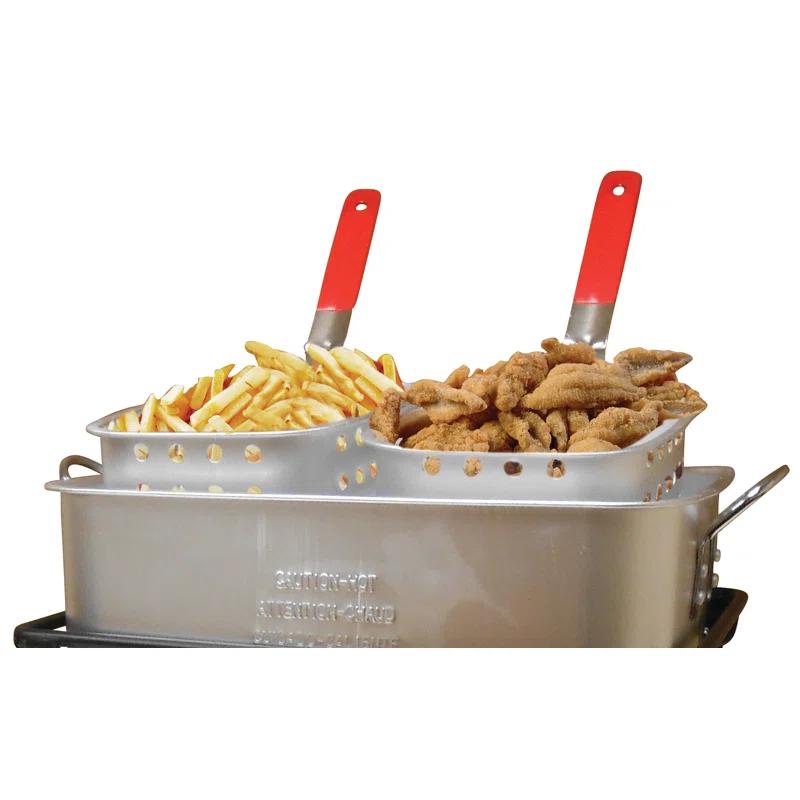 King Kooker 1 Burner Propane Rectangular Fryer Outdoor Cooker Kit with 15 Qt. Fry Pan & Two Baskets