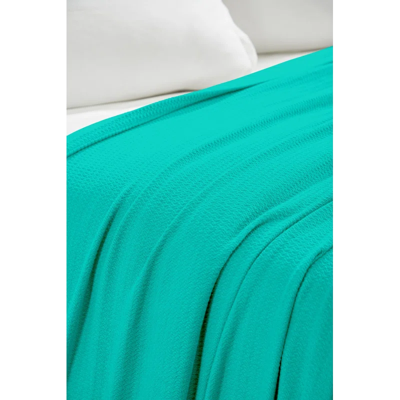 Superior Waffle Weave Honeycomb Knit Soft Textured All-Season Cotton Blanket