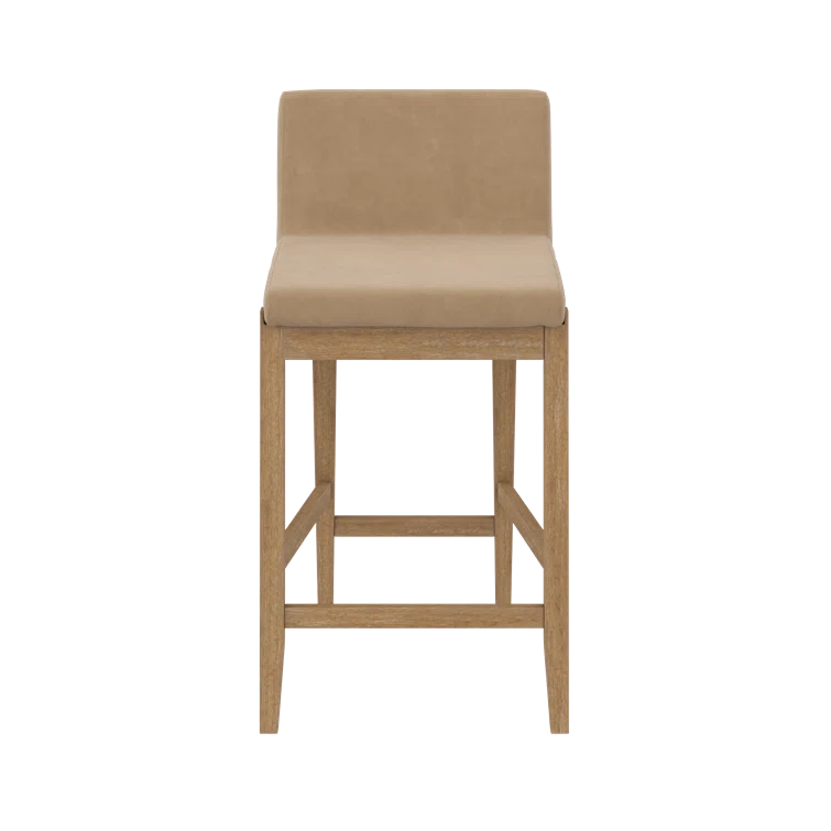 Nathan James Upholstered Wooden Stool