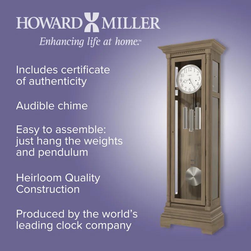 Howard Miller® Scott 80.25'' H Oak Solid Wood Grandfather Clock