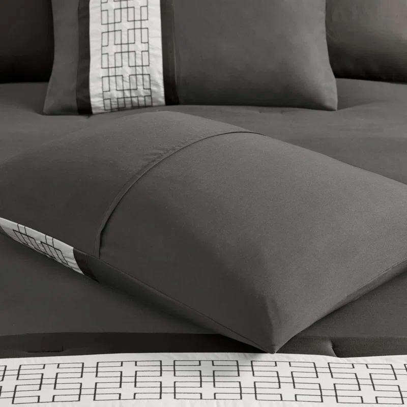 510 Design 8 Piece Embroidered Comforter Set