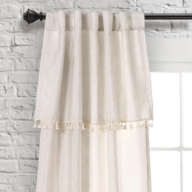 Lush Decor Solid Semi-Sheer Rod Pocket Curtain Panels (Set of 2)