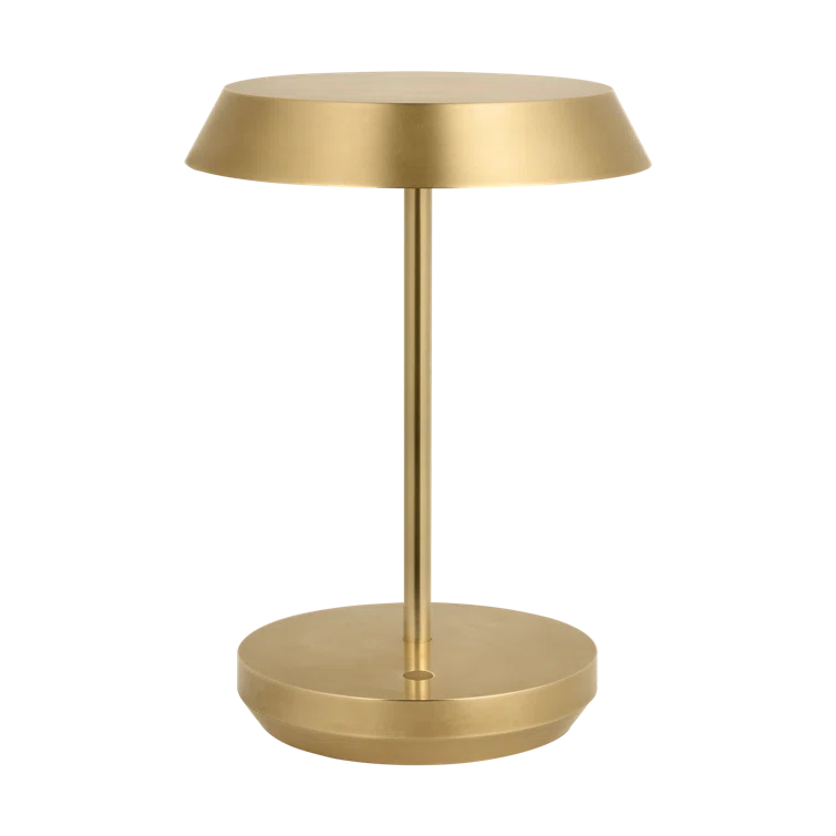 Hand Rubbed Antique Brass Outdoor Rechargeable LED Table Lamp