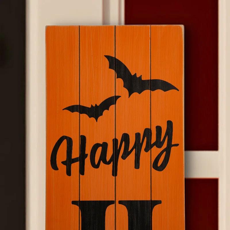 Jetlink Crafts Happy Halloween 5 Foot Wooden Porch Sign