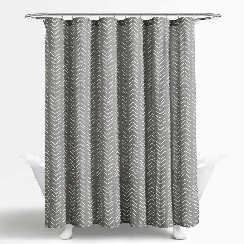 Lush Decor Chevron Shower Curtain