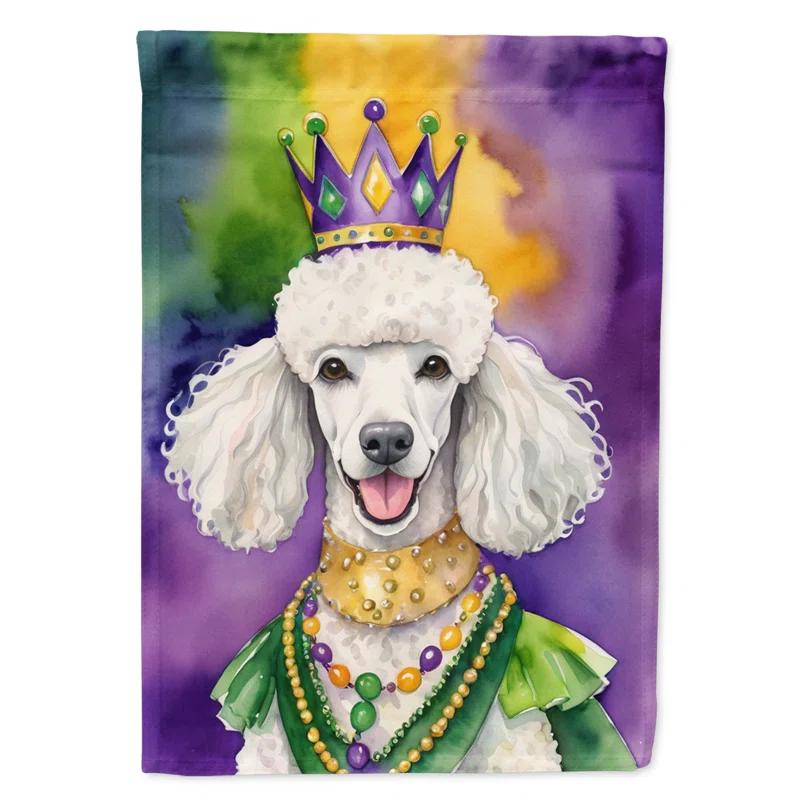 Caroline's Treasures Double Sided 15.5'' H x 11.25'' W Polyester Mardi Gras Garden Flag
