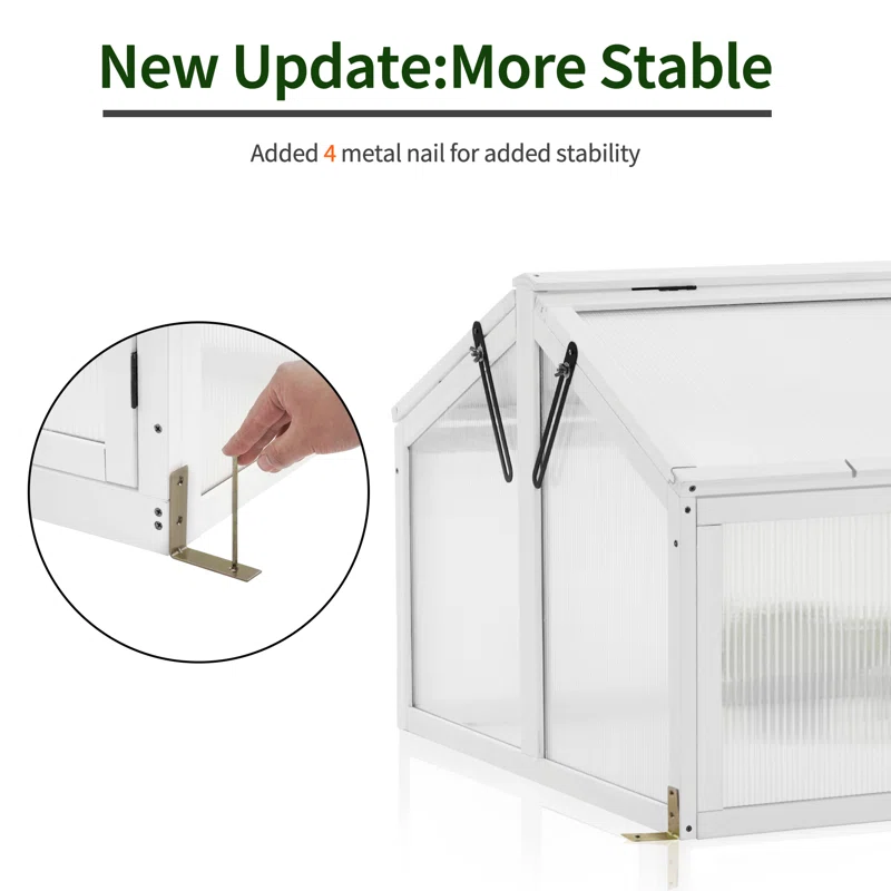 MCombo 35.4" W x 31.5" D Double Box Wooden Greenhouse Cold Frame