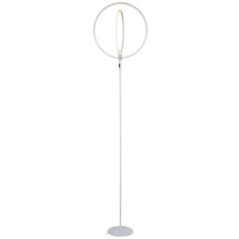 Brightech Eclipse 79 in. Industrial 2-Light 3-Way Dimming LED Floor Lamp with 2 Height Adjustable Heads