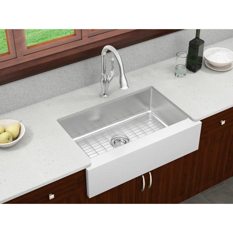 CMI 482-6767 Lapeer 31'' L Farmhouse / Apron Single Bowl Stainless Steel Kitchen Sink