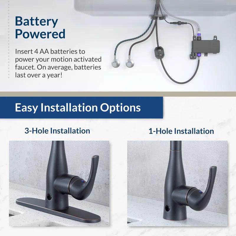 Bio Bidet by BEMIS Bio Bidet By BEMIS Pull Down Touchless Kitchen Faucet UP7000BN