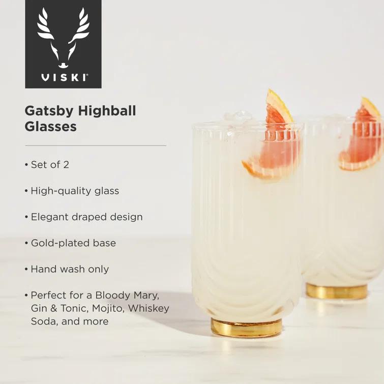 Viski Gatsby Highball Glasses