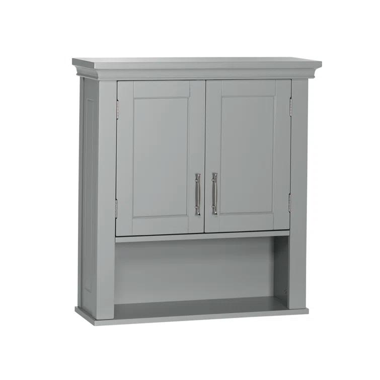 RiverRidge Home RiverRidge Somerset Two-Door Bathroom and Laundry Wall Mount Storage Medicine Cabinet with Open and Adjustable Shelf
