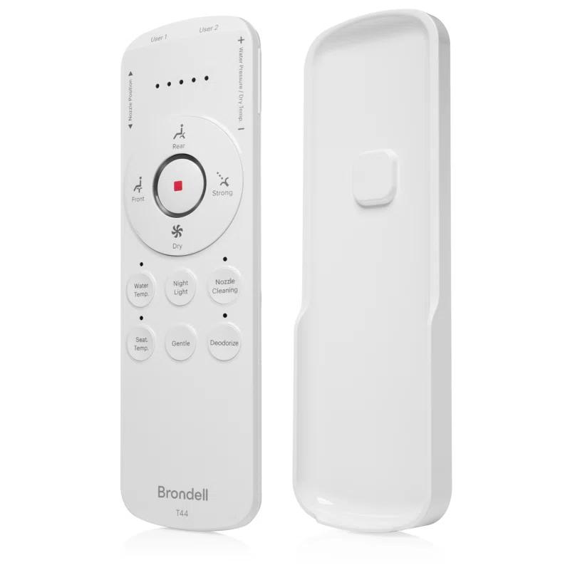 Brondell T44-EW Swash Thinline T44 Luxury Bidet Toilet Seat with Remote Control, White